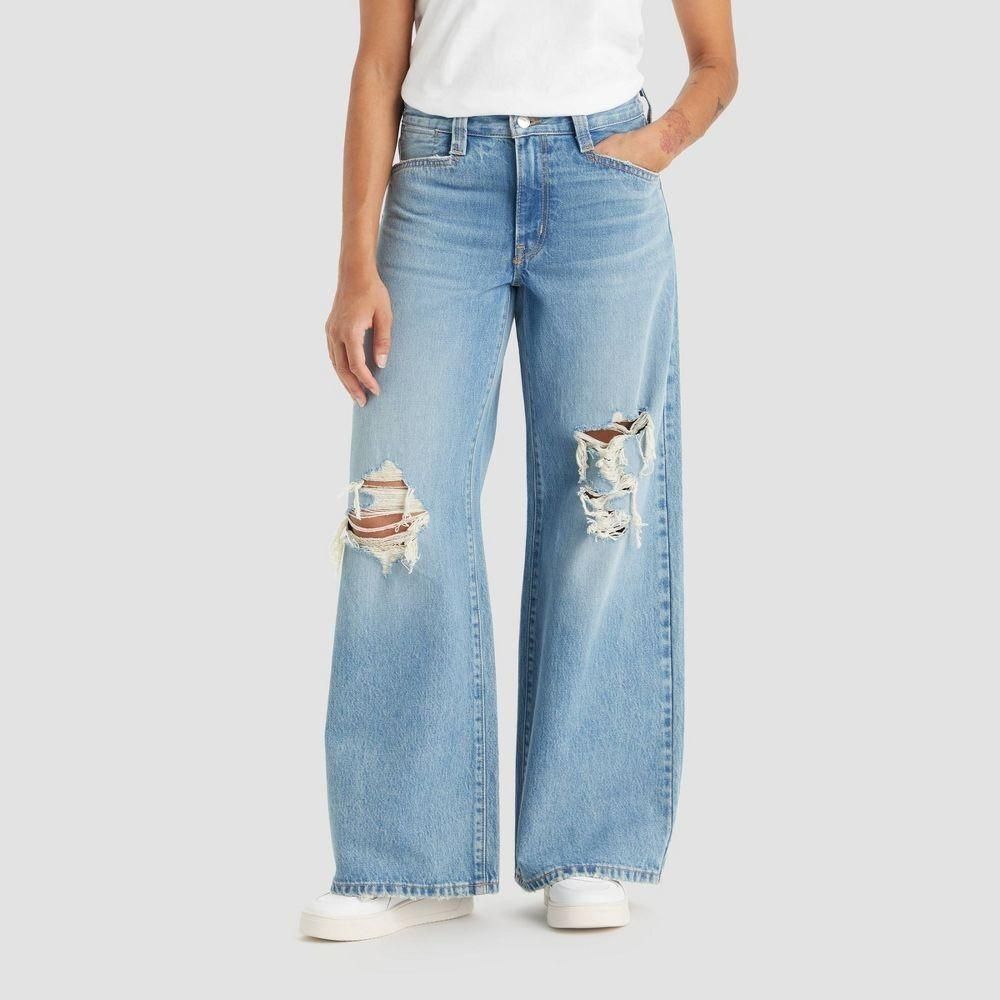 Levi's Womens 94 Baggy Wide Leg Denim Jeans -Light Blue  Size 24 x 31 - NEW
